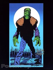 Ben Von Strawn Swampenstein Firmado a Mano 8,5x11 Estampado Giclee Monstruo de Frankenstein - Imagen 1 de 1