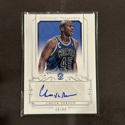 Chuck Person Auto SSP NO16/60 2013-14 National Treasures Signatures Pacers - Изображение 1 из 4