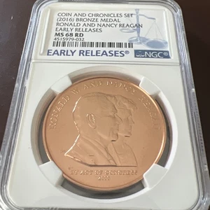 Ronald y Nancy Reagan 2016 con clasificación de bronce NGC MS68 L-16 - Imagen 1 de 2