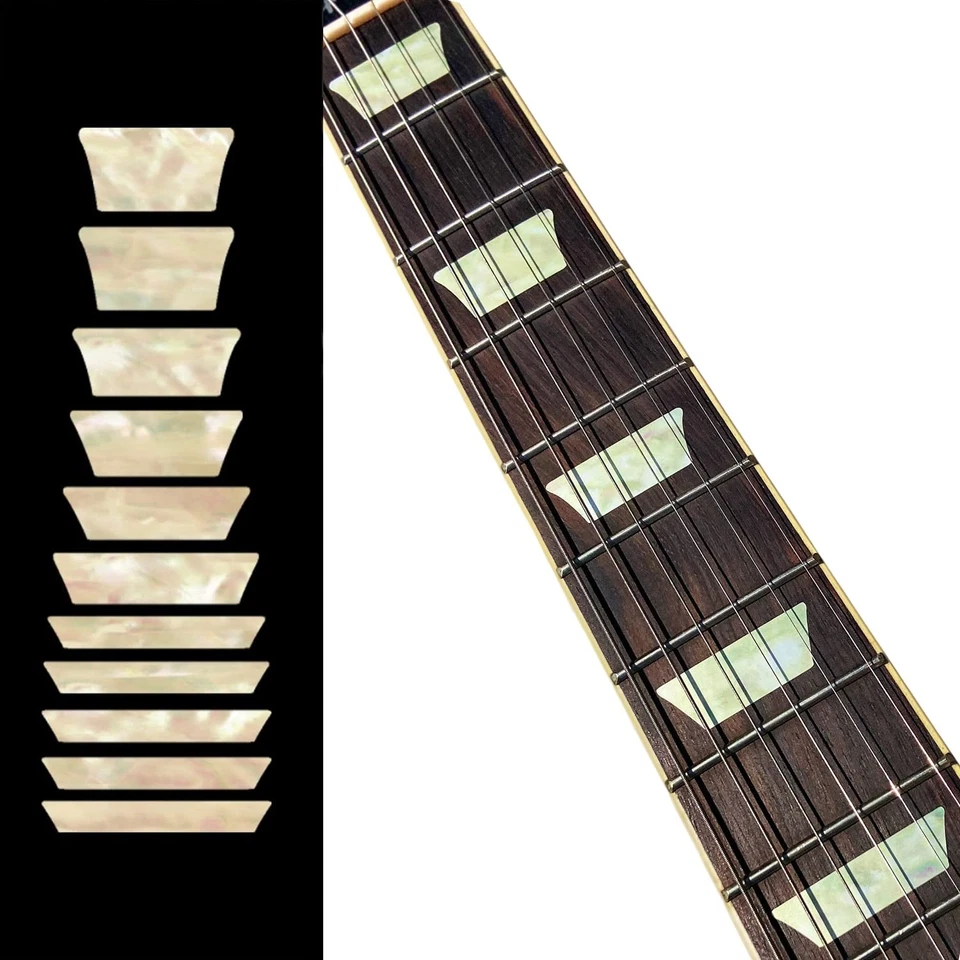 Fretboard Markers Inlay Sticker Decals for Guitar & Bass Dish Trapezoid Les Paul