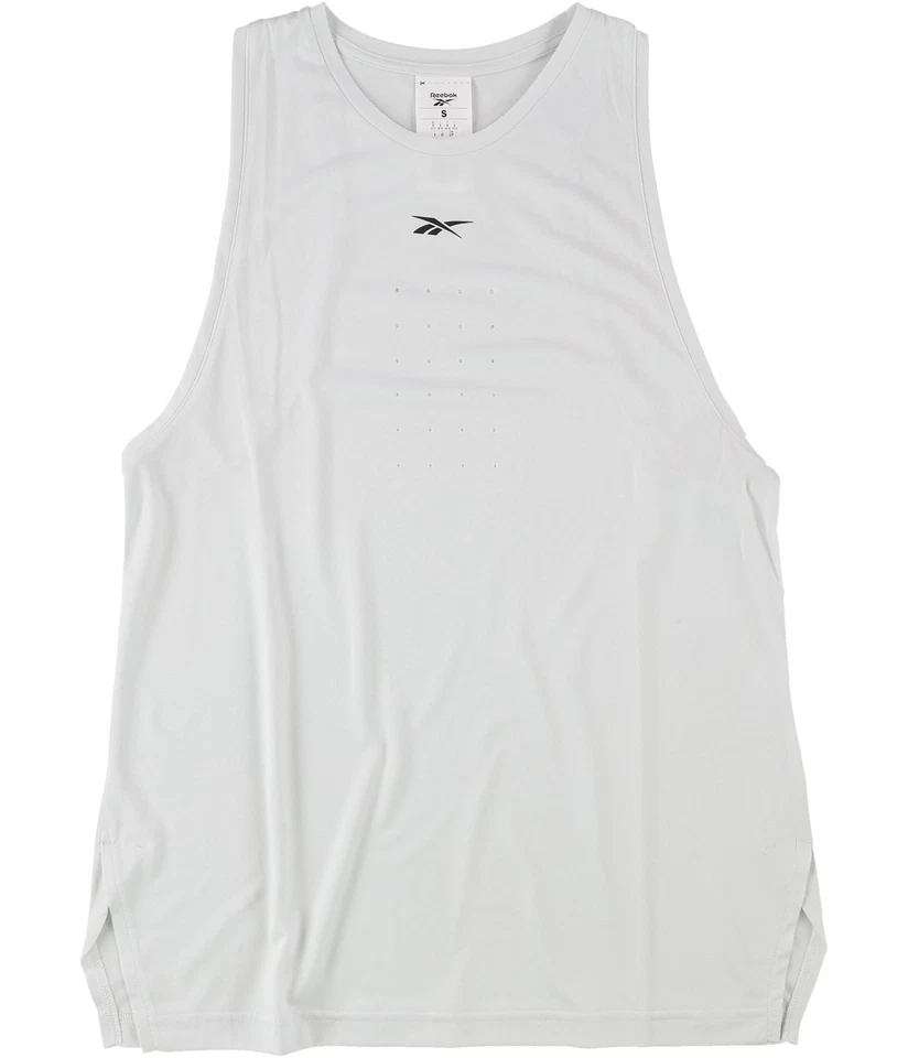 Camiseta sin mangas perforada Reebok para mujer, gris claro, M Foto 1 de 1