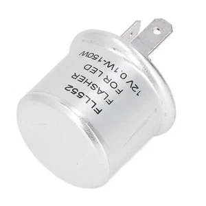 2 Pin Aluminum Shell LED Electronic Flasher Relay Replacement For Turn - Picture 1 of 22