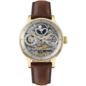 Ingersoll The Jazz Gold Automatic Brown Leather Watch - Picture 1 of 5