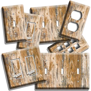 RUSTIKALES STRANDHOLZ GEALTERT ABGENUTZT RISSIGES HOLZ LICHTSCHALTER PLATTE STECKDOSE ZIMMERDEKOR - Bild 1 von 34