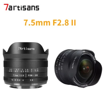 7artisans 7.5mm F2.8 II Manual Fisheye Lens for Sony Nikon Canon Fujifilm M4/3 - Image 1 of 4