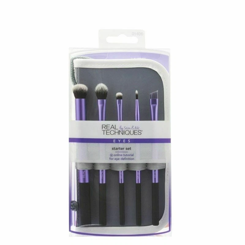 Real Techniques Starter Set Hand Cut Hair Deign Makeup Brush Set Eyeshadow Brush - Image 1 of 2