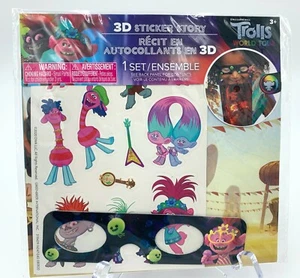 Trolls World Tour 3D Effect Sticker Story 3D Glasses 35 Stickers 3 Scenes - Picture 1 of 2