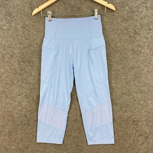 Cotton On Womens Leggings Size S Small Blue Capri High Waist Zip Pockets 30802 - Picture 1 of 12