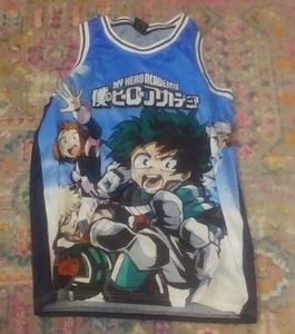 My Hero Academia Deku Todoroki Uraraka Plus Ultra Jersey Tank Shirt Mens Size S - Picture 1 of 4