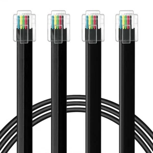 2Pack RJ12 Cable 15ft Phone Cord RJ12 6P6C Male to Male Straight Wired for - Picture 1 of 4