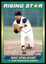 1992 Score 100 Rising Stars Mike Remlinger . San Francisco Giants #49