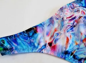 Men Swimsuit tie dye marble thong bikini brief Custom s m l or xl USA - Imagen 1 de 3