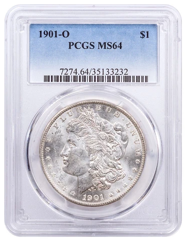 1901-O Morgan Silver Dollar $1 PCGS MS64 Cover