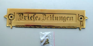Briefschlitz Briefklappe Brief Einwurf Messing Antik Style Jugendstil Post TLP1P - Bild 1 von 1