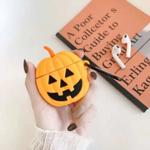 Custodia Halloween Zucca Airpods Apple Wireless Bluetooth Custodia Cuffie - Foto 1 di 9
