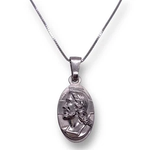 Collana volto di Cristo in argento 925% - Picture 1 of 6
