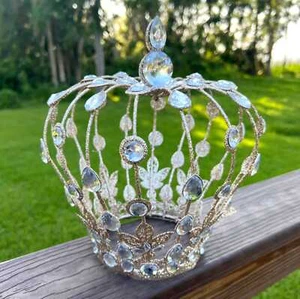 Glitzernde Metall Krone Dekor Weihnachtsbaum Topper Urlaub Herzstück - Bild 1 von 3