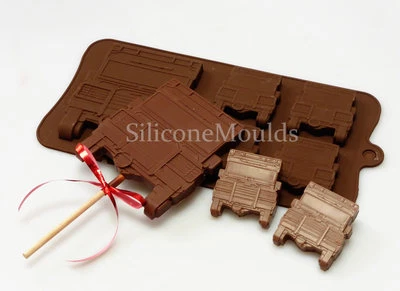4 + 1 Landrover Car 4x4 Off Road Silicone Mould Chocolate Candy Bar Lolly Cake Foto 1 de 4
