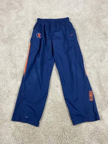Vintage Illinois Fighting Illini Track Pants Mens Medium Blue Team Issued Nike Cover