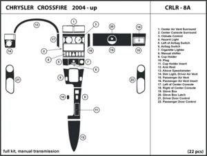 Carbon Fiber Dash Trim Kit for CHRYSLER CROSSFIRE with manual shifter 2004-2008 - Picture 1 of 1