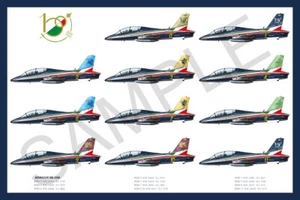 Aermacchi MB-339A Squadron Print - Poster 30x45 "Frecce Tricolori" 100 anni IAF - Foto 1 di 2