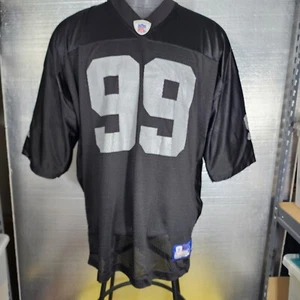 Vintage Reebok Oakland Raiders Sapp #99 Black/Silver Jersey Size XXL Preowned. - Picture 1 of 20