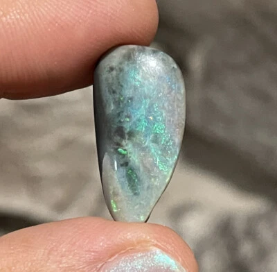 6.35ct 23.5x12x3.4mm Solid Australian Mintabe Black Opal Cabochon Loose Gem - Image 1 of 4