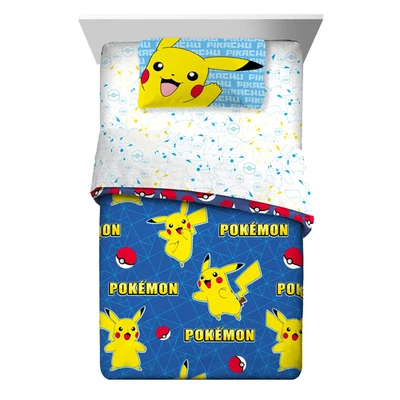 Pokemon Kids 6 Piece Reversible Comforter, Bed in a Bag, Full - Image 1 of 4
