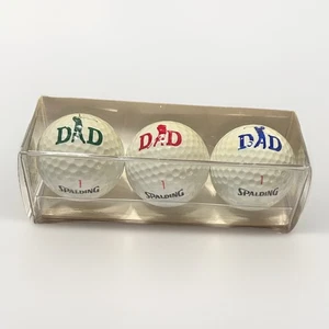 VTG 3 Pack Spalding “DAD” Special Occasion Golf Balls, ENJOY LIFE, 1991, USA! - Picture 1 of 8