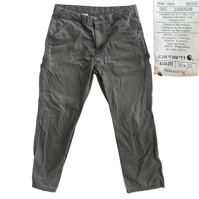 Мужские рабочие брюки Carhartt B324 DFE 36x30 свободного покроя холщовые универсальные для плотника утки - Изображение 1 из 4