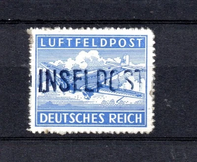 German Fieldpost (Leros) 1945 old coat of arms eagle stamp (old signed) MLH - Image 1 of 2