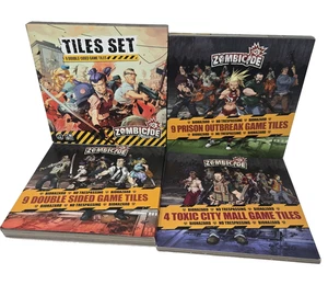 4 Zombicide Map Tile Board Sets +Tokens Prison Outbreak Toxic City Mall RPG Game - Picture 1 of 20