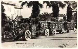 RPPC Tournament of Roses, 1921 PASADENA, CA BPOE Parade Float Vintage Postcard - Picture 1 of 2