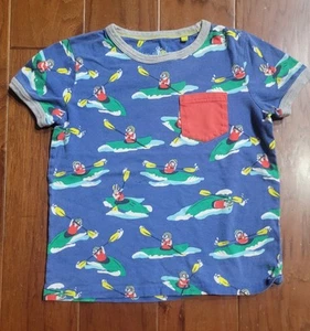Mini Boden Boys Tshirt Summer Kayak Blue Size 8-9 Y - Picture 1 of 6