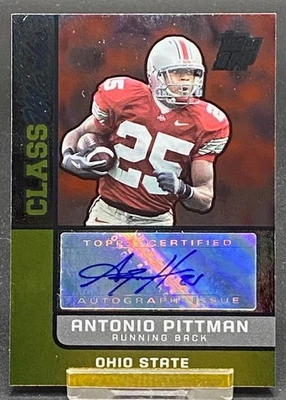 2007 TOPPS DPP CLASS MARKS AUTO ANTONIO PITTMAN OHIO STATE SERIAL #ED 14/25 - Image 1 of 2