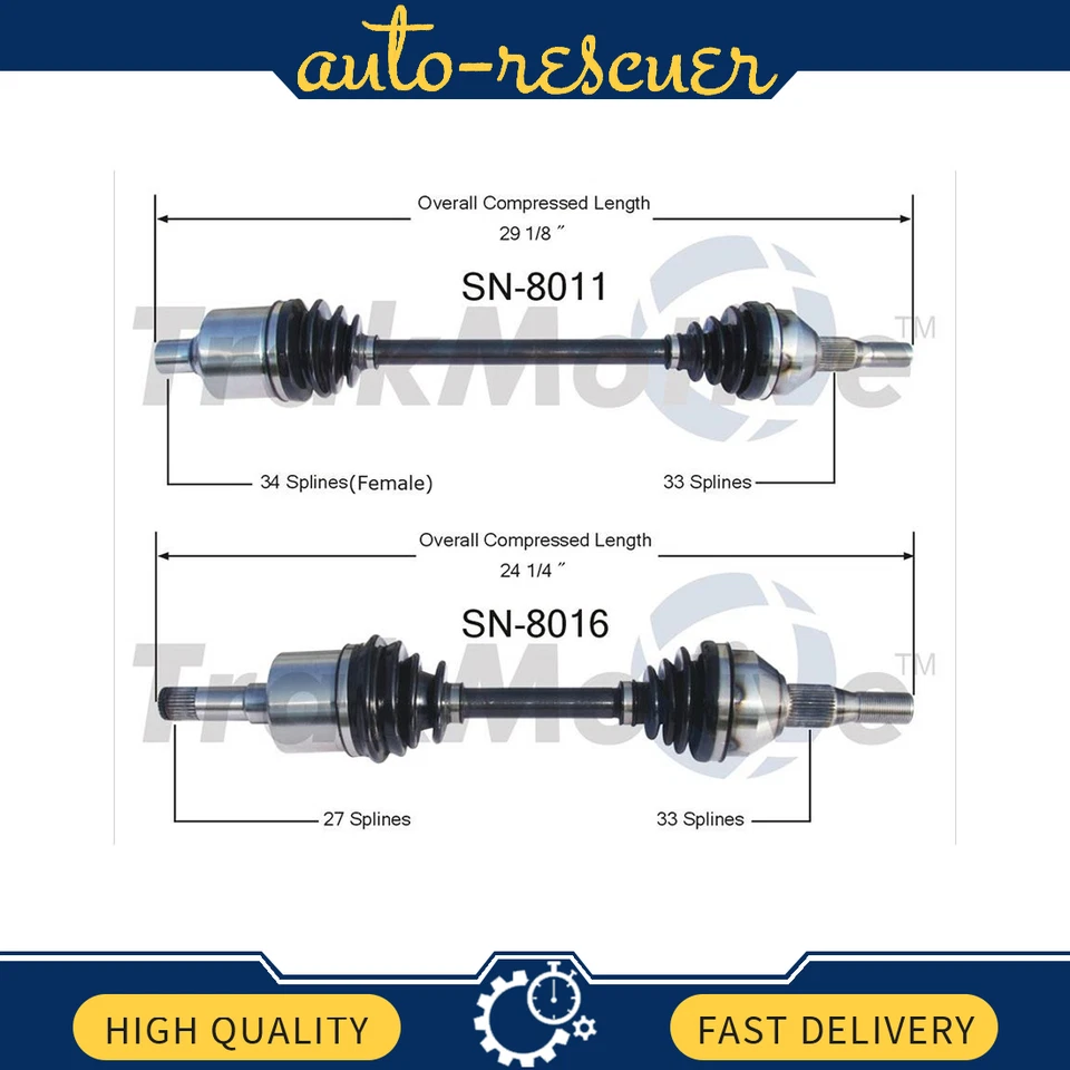 Juego SurTrack par de ejes delanteros CV para Saturn Vue AWD 2002-2003 3,0 L V6 Foto 1 de 3