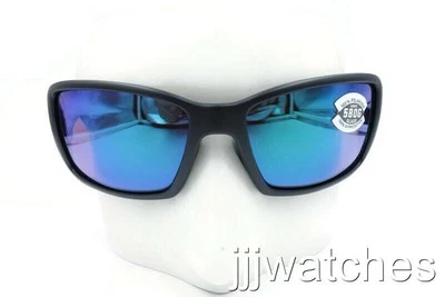 Costa Del Mar BLACKFIN Matte Black Green Mirror 580G Sunglasses 06S9014 90142162 - Image 1 of 4