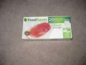 New FoodSaver Pre-Cut Vacuum Seal Bags, 1 Quart, 20 Count - Picture 1 of 1