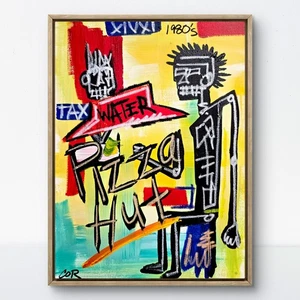 CORBELLIC Pizza Hut 12x16 Original Large Pop Art Abstract Contemporary Decor - Picture 1 of 8