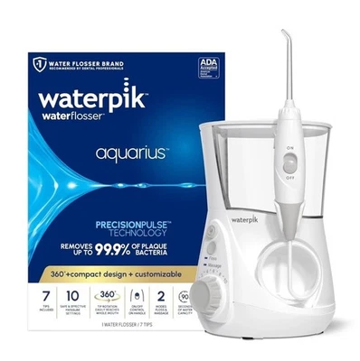 Waterpik Aquarius Water Flosser Profesional para Dientes Blanco WP-660 Caja Dañada Foto 1 de 3