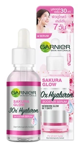Sakura Garnier Serum Skin Hyaluron White Booster Extract Glow Face Bright 30 ml - Picture 1 of 5