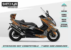 ADESIVI GRAFICHE "CAMO ORANGE" compatibile con YAMAHA TMAX 500 2008 - 2011 - Imagen 1 de 2