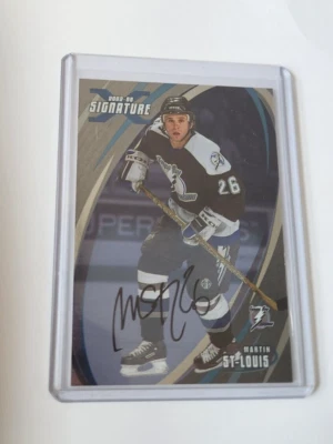 2002-03 In The Game ITG Signature AUTO Martin St Louis Montreal Canadians Coach - Image 1 of 2