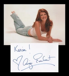 Angie Everhart - Actress and model - Rare signed card + Photo - Paris 2003 - Picture 1 of 3