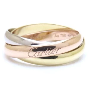 CARTIER Trinity K18Tri-color Gold ring Size 52 /293505 - Imagen 1 de 8