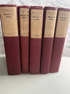 BALZAC Selected Novels 1896 1897 Red Hard Cover Book Lot of 5 Vintage - Picture 1 of 13