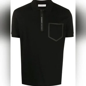 Givenchy Address Slim Fit black Quarter Black Shirt Sleeve Zip Polo Size Men's S - Picture 1 of 8