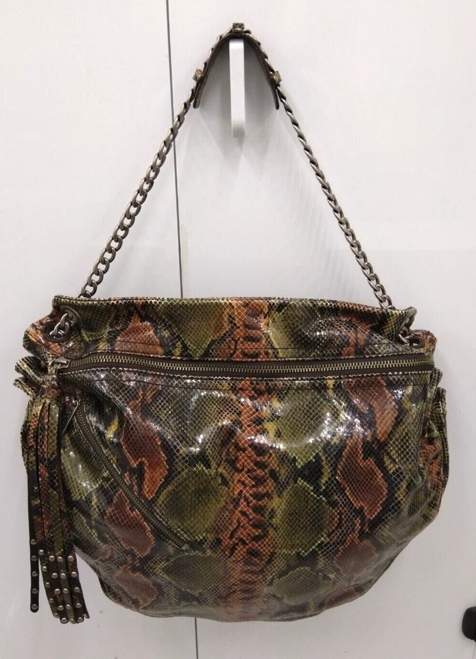 Bolso de Hombro Botkier Multicolor Cuero Pitón Piel de Serpiente Correa de Cadena en Relieve Foto 1 de 4