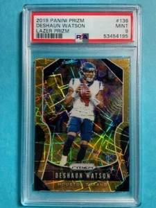 2019 Panini Prizm Deshaun Watson #136 Gold Lazer Houston Texans PSA 9 Mint - Picture 1 of 2