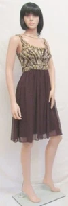 ANTONIO MELANI Autumn Harvest Burgundy Allspice Basque "Khyla" Dress 8 - Picture 1 of 4